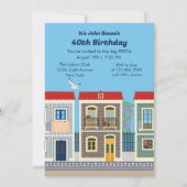 Schöne portugiesische Häuser mit Fliesen oder Azul Einladung (Vorderseite)