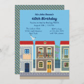 Schöne portugiesische Häuser mit Fliesen oder Azul Einladung (Vorne/Hinten)