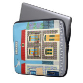 Schöne portugiesische Häuser mit Fliesen oder Azul Laptopschutzhülle (Vorderseite Links)