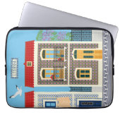 Schöne portugiesische Häuser mit Fliesen oder Azul Laptopschutzhülle (Vorderseite)