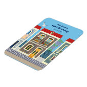 Schöne portugiesische Häuser mit Fliesen oder Azul Magnet (Linke Seite)