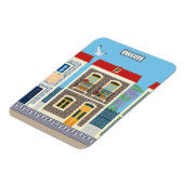 Schöne portugiesische Häuser mit Fliesen oder Azul Magnet (Linke Seite)