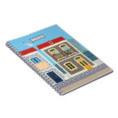 Schöne portugiesische Häuser mit Fliesen oder Azul Notizblock (Rechte Seite)