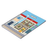 Schöne portugiesische Häuser mit Fliesen oder Azul Notizblock (Linke Seite)