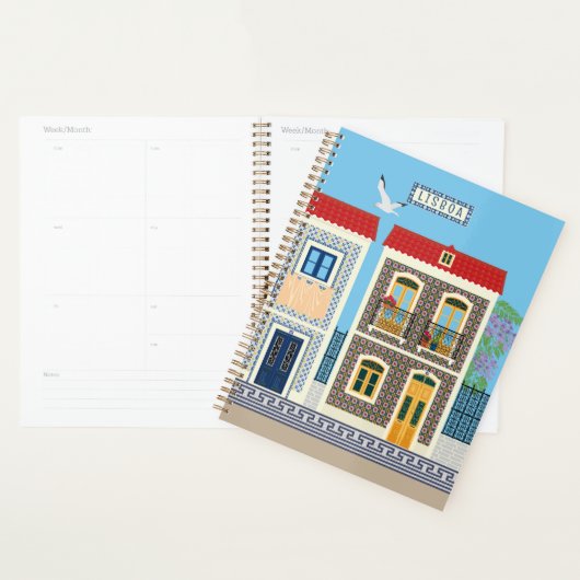 Schöne portugiesische Häuser mit Fliesen oder Azul Planer (Anzeige)