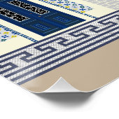 Schöne portugiesische Häuser mit Fliesen oder Azul Poster (Ecke)