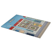 Schöne portugiesische Häuser mit Fliesen oder Azul Schneidebrett (Ecke)