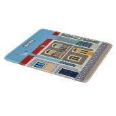 Schöne portugiesische Häuser mit Fliesen oder Azul Schneidebrett (Ecke)