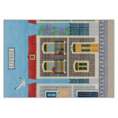 Schöne portugiesische Häuser mit Fliesen oder Azul Schneidebrett (Vorderseite)