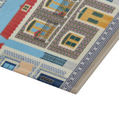 Schöne portugiesische Häuser mit Fliesen oder Azul Schneidebrett (Ecke)