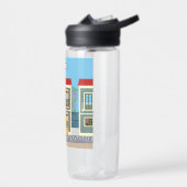 Schöne portugiesische Häuser mit Fliesen oder Azul Trinkflasche (Links)