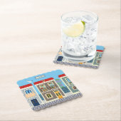 Schöne portugiesische Häuser mit Fliesen oder Azul Untersetzer (Vor Ort)