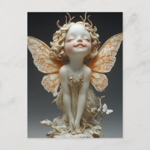Schöne Porzellan-Fee-Figur Postkarte