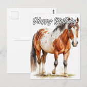 Schöne Posing Horse Illustration Postkarte (Vorne/Hinten)
