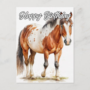 Schöne Posing Horse Illustration Postkarte