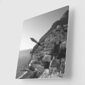 Schöne Positano 1 - BW Quadratische Wanduhr (Winkel)