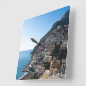 Schöne Positano 1 Quadratische Wanduhr (Winkel)