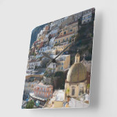 Schöne Positano 2 Quadratische Wanduhr (Winkel)