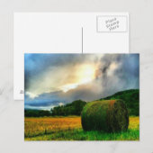 Schöne Postkarte eines Heufelds (Vorne/Hinten)
