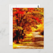 Schöne Postkarte für den Herbsttag (Vorne/Hinten)