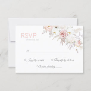 Schöne, prächtige, elegante Response Card RVSP RSVP Karte