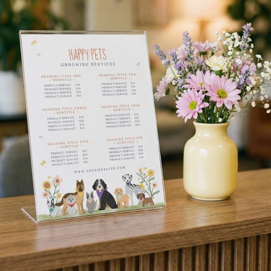 Schöne Preise für Pet-Pflege und wachsende Service Sockelschild