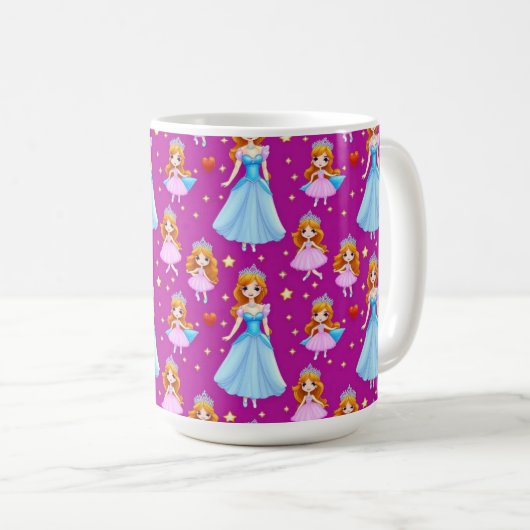Schöne Princess-Keramik Kaffeetasse (VorderseiteRechts)
