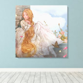 Schöne Prinzessin am Schloss Leinwanddruck (Insitu (Holzboden))