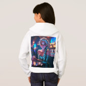 Schöne Prinzessin elsa in einer Diskothek, 8 k Fot Hoodie (Schwarz voll)