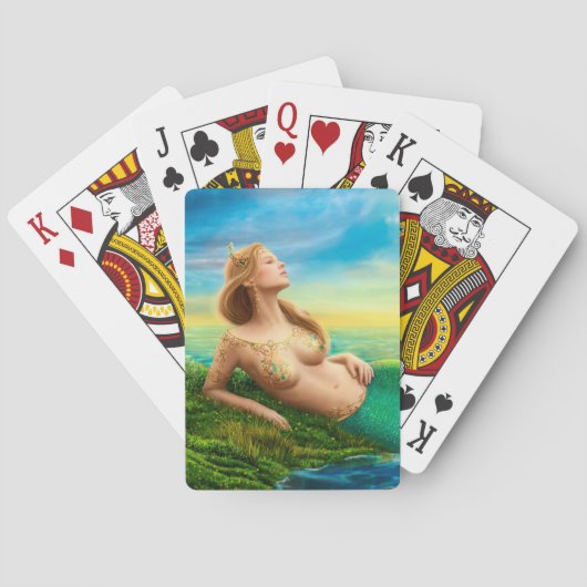 Schöne Prinzessin - Fantasiefrau Spielkarten (Rückseite)