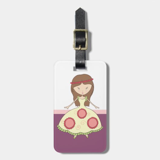 Schöne Prinzessin Gepäckanhänger (Vorderseite vertikal)