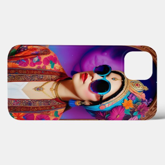 Schöne Prinzessin mit Sonnenbrille Case-Mate iPhone Hülle (Rückseite (Horizontal))