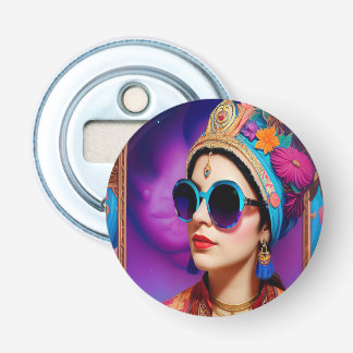 Schöne Prinzessin mit Sonnenbrille Flaschenöffner