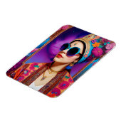 Schöne Prinzessin mit Sonnenbrille Magnet (Linke Seite)