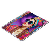 Schöne Prinzessin mit Sonnenbrille Notizblock (Linke Seite)