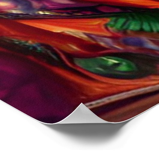 Schöne Prinzessin mit Sonnenbrille Poster (Ecke)