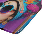 Schöne Prinzessin mit Sonnenbrille Schneidebrett (Ecke)