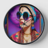 Schöne Prinzessin mit Sonnenbrille Uhr (Vorderseite)