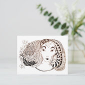 Schöne Prinzessin Postkarte (Stehend Vorderseite)