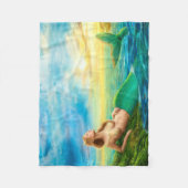 Schöne Prinzessinphantasiemeerjungfrau am Fleecedecke (Vorderseite)