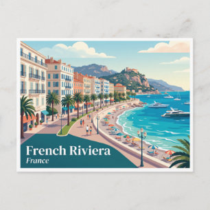 Schöne Promenade des Anglais Frankreich Postkarte
