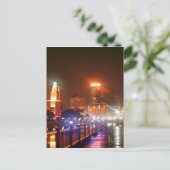 Schöne Providence, RI City at night - WOW! Postkarte (Stehend Vorderseite)