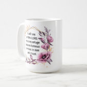 Schöne Psalm 91 Floral Kaffeetasse (Vorderseite Links)