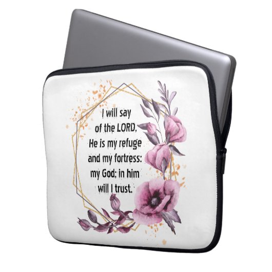 Schöne Psalm 91 Laptop-Hülle Laptopschutzhülle (Vorderseite Links)