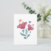 Schöne psychedelische Blume Feiertagspostkarte (Stehend Vorderseite)