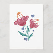 Schöne psychedelische Blume Feiertagspostkarte (Vorderseite)