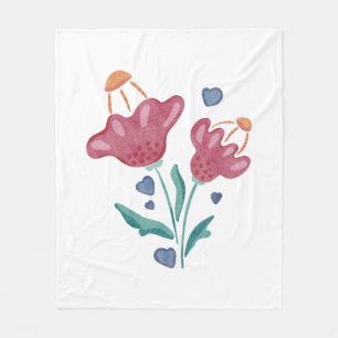 Schöne psychedelische Blume Fleecedecke