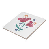 Schöne psychedelische Blume Fliese (Seite)