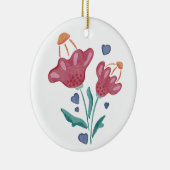 Schöne psychedelische Blume Keramik Ornament (Rechts)