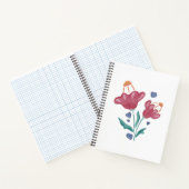 Schöne psychedelische Blume Notizblock (Innenseite)